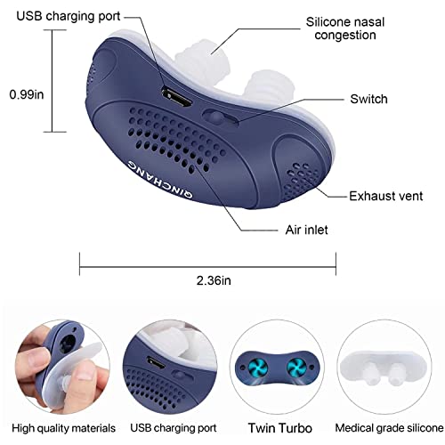 Anti Snoring Devices,Electric Stop Snoring Anti Snoring Nasal Dilator Anti Snoring Solution,Anti Snore Nose Vents Plugs Snoring Aid For Men And Women #TOP4