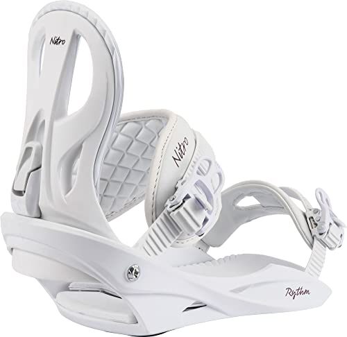 Nitro Rythm Womens Snowboard Bindings, White Plum, Medium