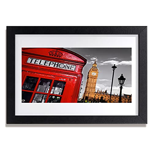 Cadre photo salon cabine de Londres 30x20 cm pour créer une ambiance British chaleureuse