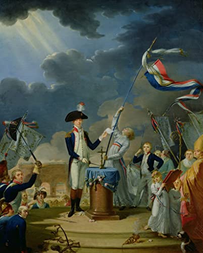 Cuadro el Juramento de Lafayette en lienzo de alta calidad de 60x90cm para salón