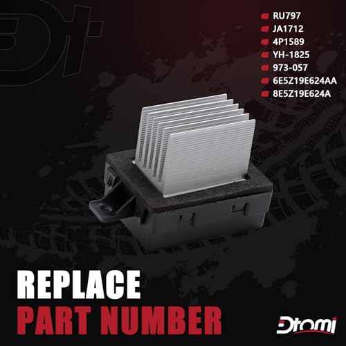 HVAC Fan Blower Motor Resistor Compatible with Ford Lincoln Mercury Vehicle Fusion 2010-2012, MKZ 2010-2012, Milan 2010-2011 Replaces# 973-057, 6E5Z19E624AA, 8E5Z19E624A, 8E5Z-19E-624A