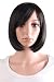 MapofBeauty 30cm/12" Side Bangs Synthetic Synthetic Straight Short Wig (Black)