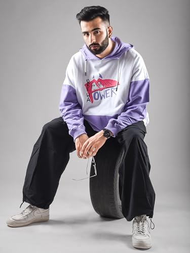 Image of ComicSense.xyz Unisex Chainsaw Man Anime Oversized Hoodie for Men and Women, Blood Fiend Printed Drop Shoulder Cosplay Anime Hoodies