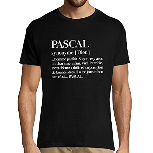 Closset Pascal | Définition Objective | T-Shirt Homme col Rond Personnalisé Prénom Humour XS