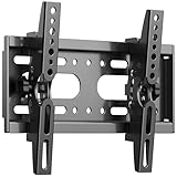 JOBZYP Tilt TV Wall Mount Bracket for 14-42 Flat Screen TVs & Monitors, 19 21 23 27 29 32 37 39 Inch Low Profile Universal Tilting TV Monitor Mount Fits 8" Wood Studs VESA 50x50-200x200mm Up to 55 LBS