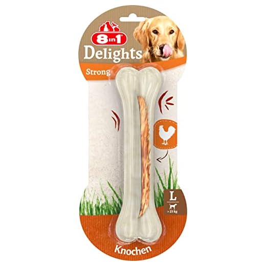 8in1 Delights Strong Botten L - extra sterke kauwbotten voor krachtig kauwen grote honden, 1 stuk