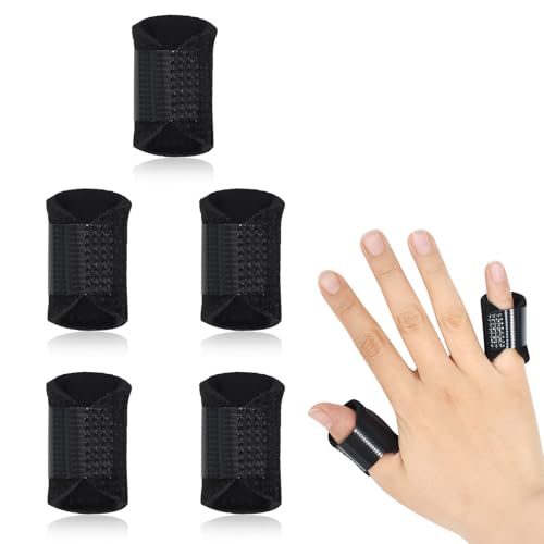 DEARBAG 5 Piezas Férulas de Pulgar, Ajustable Férula de Dedo para Dedo en Gatillo, Dedo Roto, Artritis, Soporte de Protección de Dedo para Pulgar, Dedo índice, Dedo Medio, Dedo Anular, Dedo Meñique