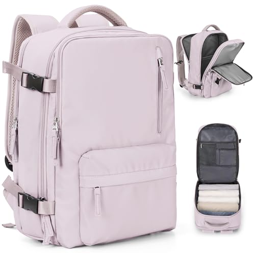 SEAFEW for Ryanair/Wizz 40x30x20 Underseat Cabin Bag,Small Travel Backpack Cabin Size Carry on Bag for Airplanes Multiple Pockets Comfort Backpack for Men and Women,N4-Pink