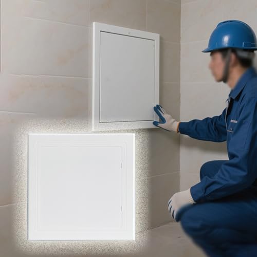 Sportello Ispezione Sportello di Servizio Idraulico a Scomparsa, Autoadesivo, Pannello di Accesso in Plastica ABS Incorporato, Coperchio Impermeabile per Fori a Muro per Cartongesso/ Soffitto/ Pavimen