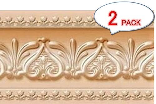 [Pack of 2] Royal Tulip Peel and Stick Wall Border Easy to Apply (Naples Yellow)