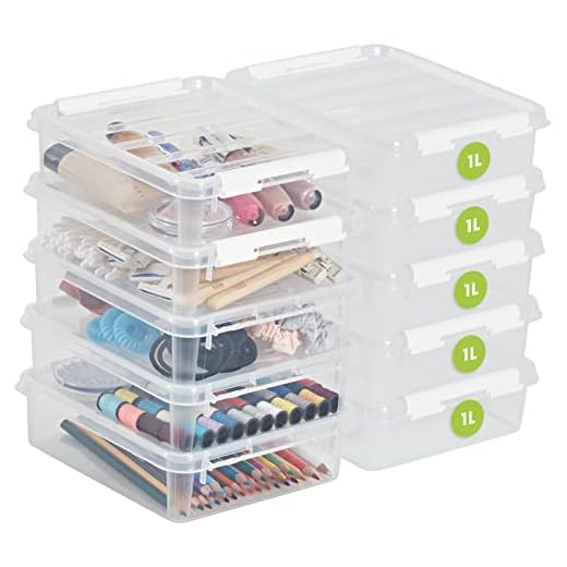 SmartStore Classic 1 - Flerpack med 10 Små Förvaringslådor -Stilren förvaring för hemmet - BPA-Fri Plast - Genomskinlig - 21 x 17 x 6 cm - 1 L - SmartStore