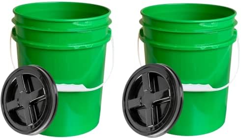 House Naturals 1 Gallon Food Grade Buckets With Lids - BPA Free, HDPE Plastic, 5 Pack, Made In USA, Green - View #13