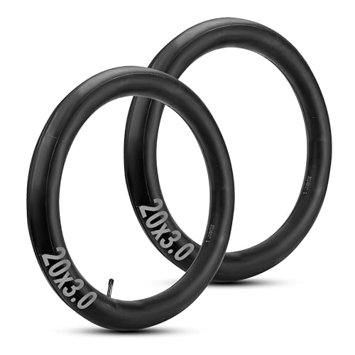 BlueStars Heavy Duty 20x3.0 Bike Inner Tubes with Schrader Valve - Thicker Butyl Rubber Tubes Ideal Replacement for Mountain Bikes & E-Bikes with 20-inch Tires - 2 Packs
