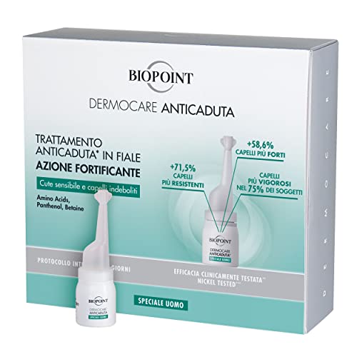 Biopoint Dermocare Anticaduta – Fiale Anticaduta Capelli Uomo, n.20 Fiale