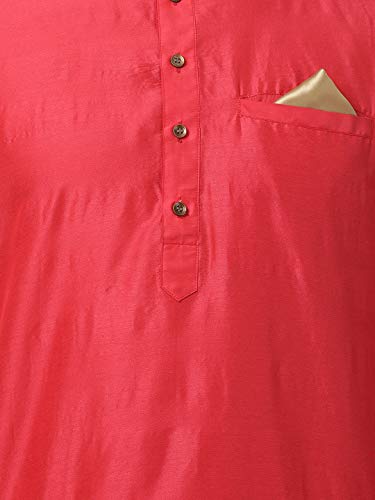 Image of VASTRAMAY Men's Black Cotton Blend Kurta and Pyjama Set