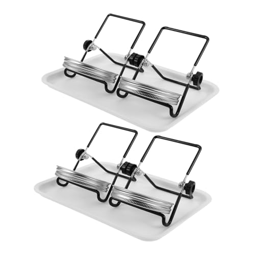 SEWOART 2 Set Kit Germogliatore per Barattoli Bocca Larga in Acciaio Resistente con Coperchi Rete Vassoio e Supporto per Germogliare Fagioli e Broccoli Accessori Facili da Pulire e Uso