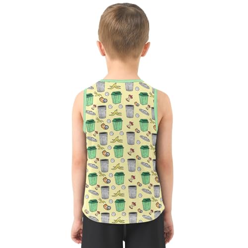 Baby Boys Sleeveless Tank Top Garbage Bin Toddler Athletic Vest 3-10T3