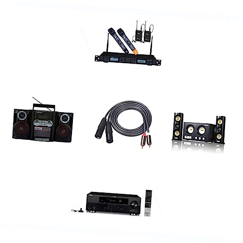 Mikikit Dual XLR to Cable 1.5m Audio Signal Patch Cable Speaker Plugs Connector y Adapter