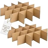MAGICLULU 12 Stück/ 2 Set Umzugskarton-Gläser-Trennwand-Sets Für Den Umzug Trennwände Aus Pappe Weingläser Kartonfächer Trennwände Glaswaren Geschirr Verpackungsmaterial Verpackungskartons