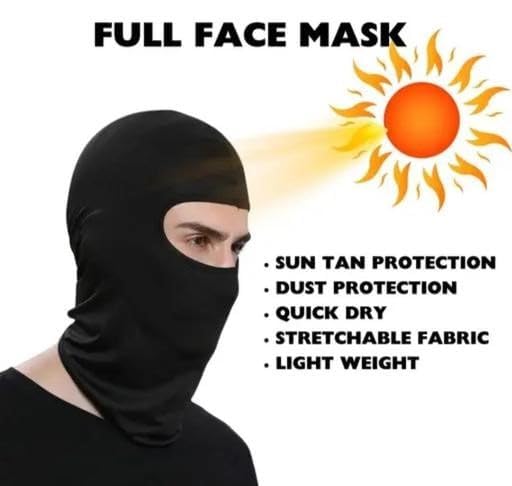 Image of Face Mask with 1 Pair Arm Sleeves for Men & Women | Breathable Stretchable Fabric for Biking, Cycling, Running, Riding & Outdoor Use | Sun Dust Protection Combo Set