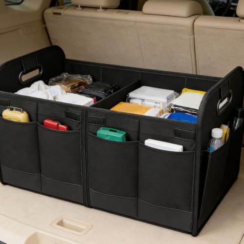 Caja de almacenamiento plegable para maletero de tela Oxford coche negro ASHATA 6