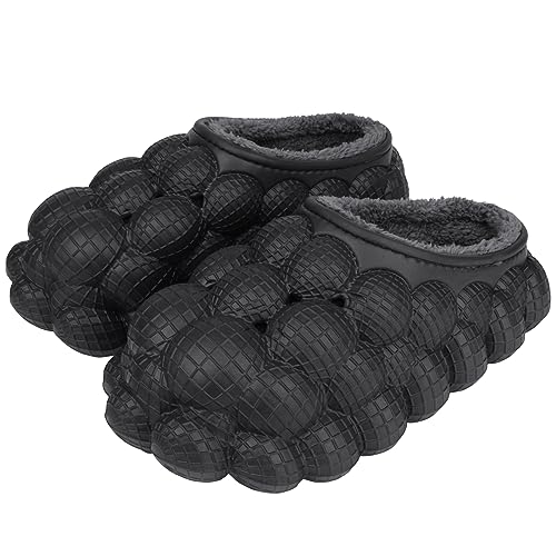 Man Women Bubble Slides with Fur Lined Bubble Slippers Comfortable Warm Fun Slippers Shoes for Indoor Outdoor2