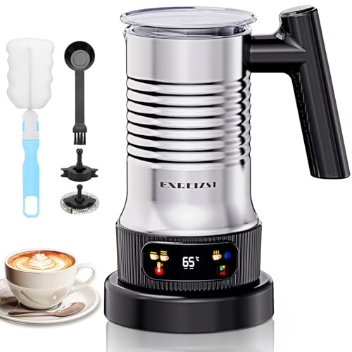 Montalatte elettrico 4 in 1 per latte e cappuccino | Modalità automatica...