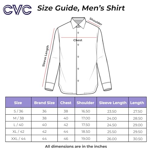 Image of CVC Men's Regular Fit Cotton Oxford Casual Checks Shirt with Full Sleeves