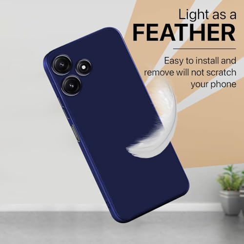 Image of Back Cover for Mi Redmi 12 5G / Poco M6 Plus 5G | Full Camera Protection | Premium Liquid Silicon Case | Flexible Bumper Case for Mi Redmi 12 5G / Poco M6 Plus 5G / M6 Pro 5G (Dark Blue)