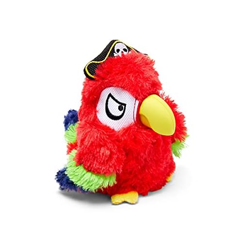 Barkbox Tough Dog Toys & Chews for Aggressive Chewers, Durable Rubber & Nylon Super Chewer Treat Dispensing, Balls, & Teething Toys for Small, Medium, & Large Dogs & Puppies, Captain Parrot