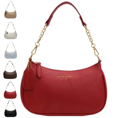 VTYFRY Crossbody Bags for Women Trendy Crescent Shoulder Underarm Small Purse Retro Classic Hobo Clutch Handbag Fashion Y2K (Red)