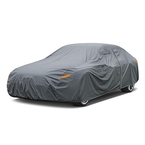 Image of GUNHYI 16 Layers Car Cover Waterproof All Weather, Heavy Duty Full Exterior Cover Universal Fit Coupe Porsche 718 Boxster Cayman, Nissan Versa /240SX, Mercedes-Benz CLK /SL Class, Mazda MX-6 etc.