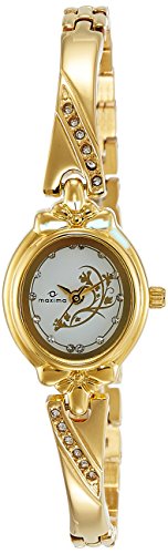 Maxima Brass Gold Collection Analog Watch for Women 29374Bmlyc, White Dial, Gold Band (B06XSK47FM) Amazon Price History, Amazon Price Tracker