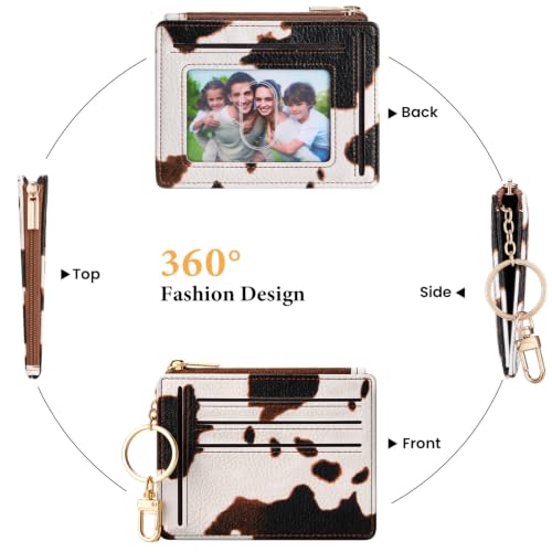 Image of Sodsay Card Case Slim Front Pocket Wallet for Women Credit Card Holder with Keychain | Slim, Credit Card Holder, Front Pocket, with Keychain