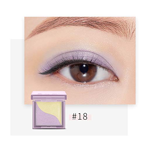 Tuu Eyeshadow Palette, Tiny Two-Tone Eyeshadow Palette, Waterproof Long Lasting Non Smduge Eye Makeup Cosmetic For Beginner (18) #TOP1