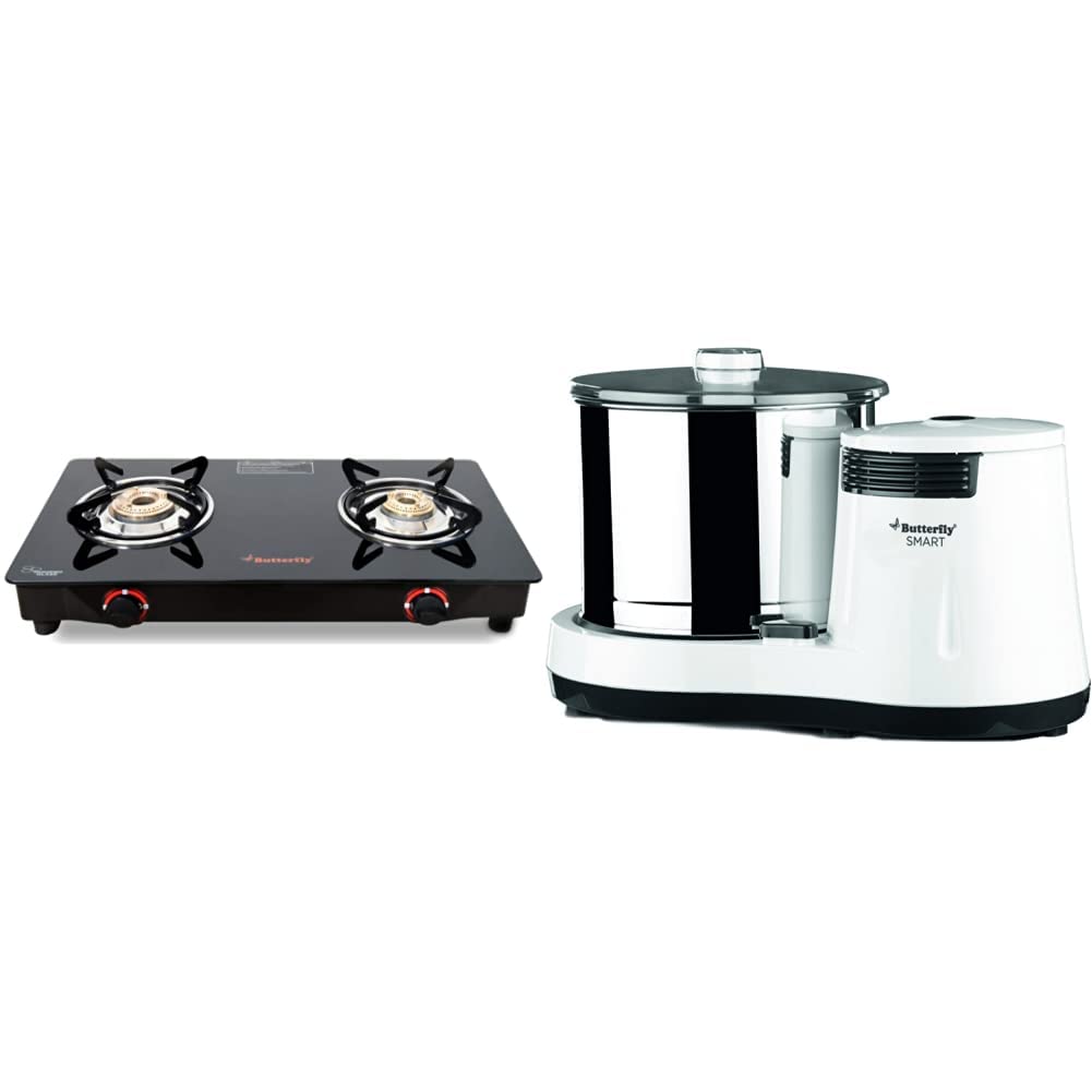 butterfly smart glass 2 burner gas stove