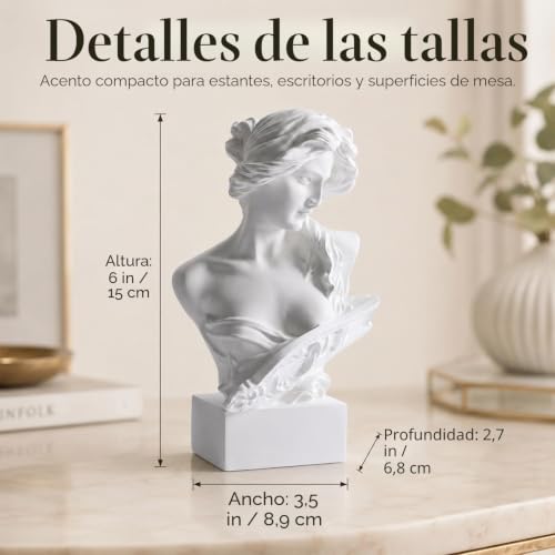 Miniatura 3 de Figura Decorativa De Busto De Mitología Griega De 6 Pulgadas, Estatuas De Artemisa Y Figuras De Diosa Romana Para Práctica De Bocetos, Estatuas Y Esculturas Estéticas