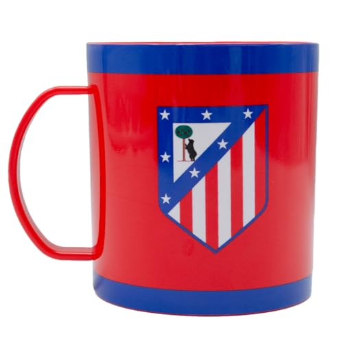 ms móvil shop Taza Atlético de Madrid 340ml | Diseño Oficial con Escudo del Club | Fabricada en Plástico Resistente | Apta para Microondas | Ideal para Niños, Escuela o Regalo para Aficionados