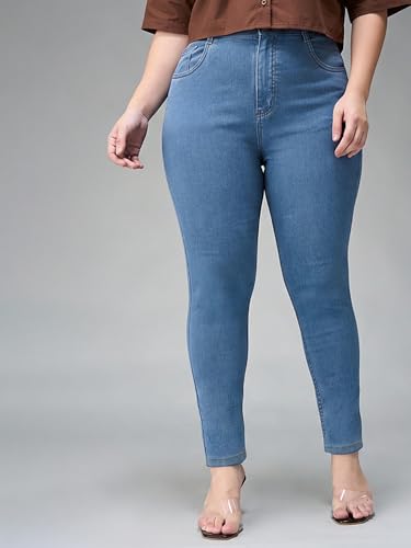 Image of Miss Chase A+ Women's Bootcut High Rise Regular Length Stretchable Denim Jeans