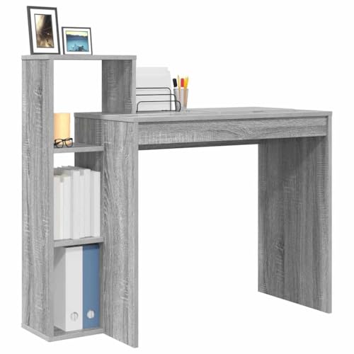 vidaXL Bureau Sonoma Gris 100 x 40 x 90 cm Bois d'ingénierie, Bureau rectangulaire Moderne, Meuble...