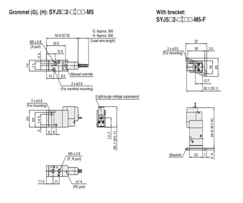 Électrovanne 3 voies SYJ514 electrovanne pneumatique de commande - 6