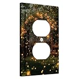 Placas rústicas florales para interruptor de luz/cubiertas de toma, cenadores románticos de rosas para decoración del hogar, placas de pared termoplásticas, salida dúplex individual de tamaño estándar