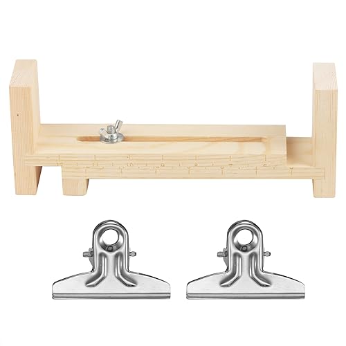 JOCAHULFX Wood Bracelet Jig, Wood Jig Bracelet Maker, U Shape Clear Scale Bracelet Jig Kit with 2 Clamp, Bracelet Braiding Tool Kit, Paracord Jig DIY Hand Knitting Bracelet Jig, Free Size Length