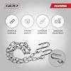 Trailer Hitch Safety Chain with S-Hook and Latch, Steel (Single) (5000 lb Capacity)
