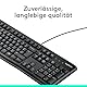 Logitech K120 Kabelgebundene Tastatur für Windows, USB Plug & Play, Volle Größe, Spritzwassergeschützt, Gekrümmte Leertaste, Kompatibel mit PC, Laptop, Deutsches QWERTZ-Layout - Schwarz