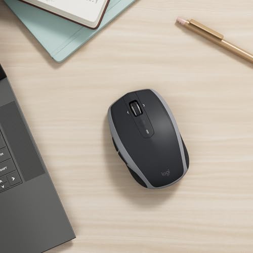 MX Anywhere 2S Mouse, Multidispositivo, Bluetooth o 2.4 GHz Wireless con Ricevitore USB Unifying, 4000 DPI su Ogni Superficie, 7 Pulsanti, Ricaricabile, PC/Mac/Laptop/iPadOS, Nero - Mouse gaming - Immagine 1