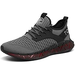 Tqgold Zapatillas De Seguridad Tqgold® Zapatillas deportivas para hombre y mujer, transpirables, ligeras, tallas 36-46, color, talla 42 EU