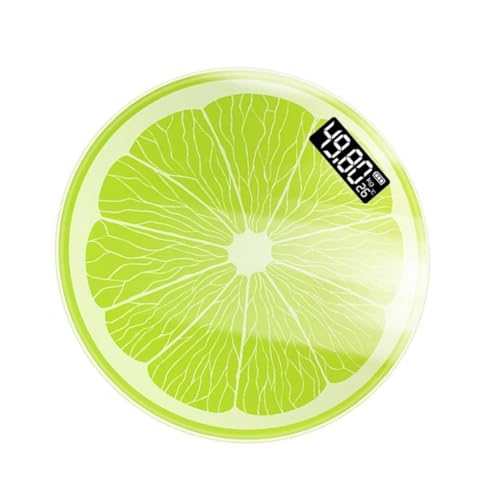 SHOWERORO Báscula Digital de Peso Corporal con Diseño Creativo de Limón Electrónica para Gestión Fitness Medición Precisa y Uso Doméstico Escala Electrónica sin Batería Incluida