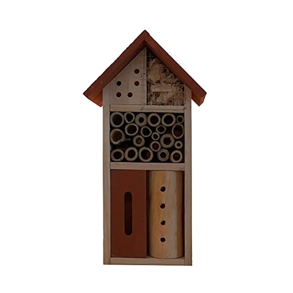 ZDTrading Insektenhotel, Insektenhaus für Terrasse, Balkon, oder Garten, zum Aufhängen, unbehandelt, naturbelassen, aus… – Bild 5