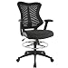 Poly and Bark Correna Drafting Chair in Mesh, Black
